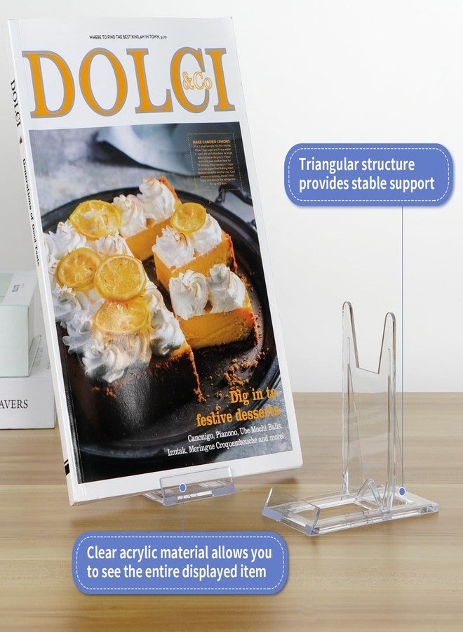 MOLIGOU 16 Pcs Acrylic Book Display Stand, Adjustable Book Display Easels, Clear Easel Stand for Clutch Bag, Picture, Plate - Image 5